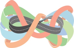 Highway as a Moebius strip